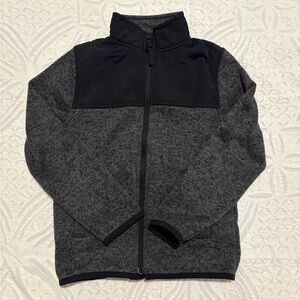 Place Charcoal and Black Zip-Up Jacket